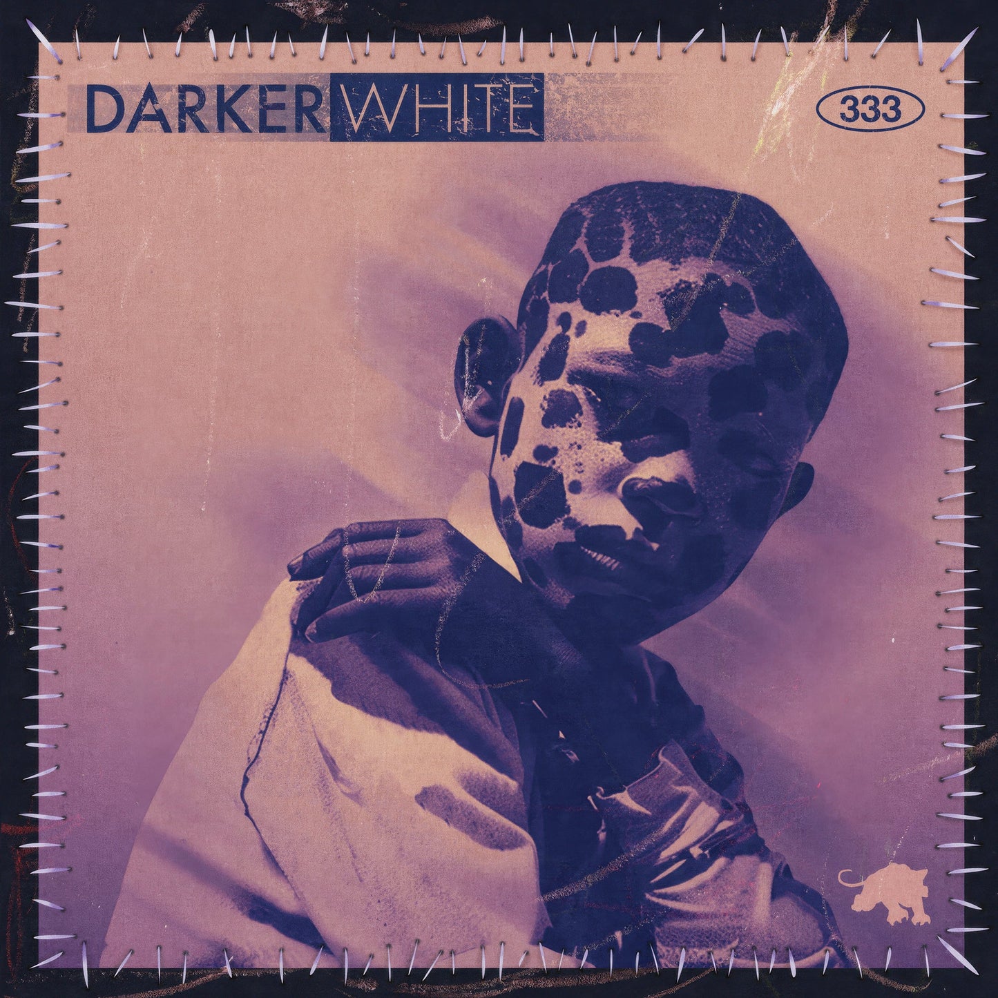 Album cover for Fever 333ās āDarker Whiteā featuring a textured portrait.