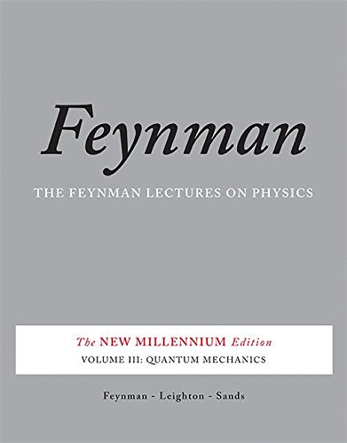 Book cover: "Feynman Lectures on Physics, Vol. III: Quantum Mechanics".