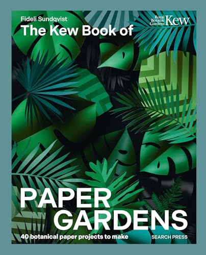 Book cover featuring layered green paper-cut tropical leaves against a dark background.