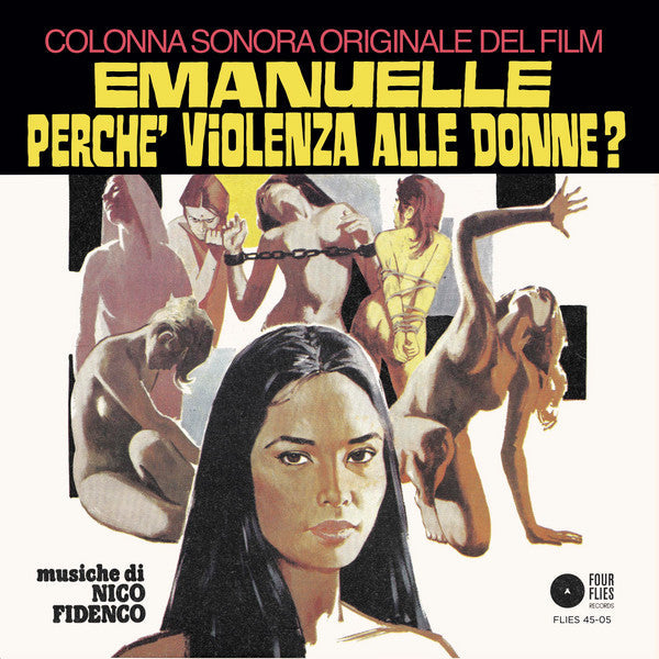 Vintage record cover featuring a woman’s face and distressed figures.