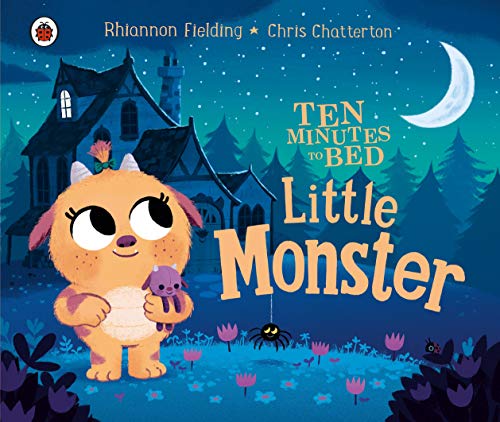 Book cover: orange monster holding a small purple monster in front of a house.