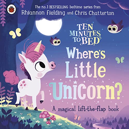 Book cover: a white unicorn in a nighttime forest scene.