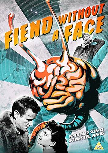 DVD cover art featuring a giant brain-like creature with tentacles and two people.