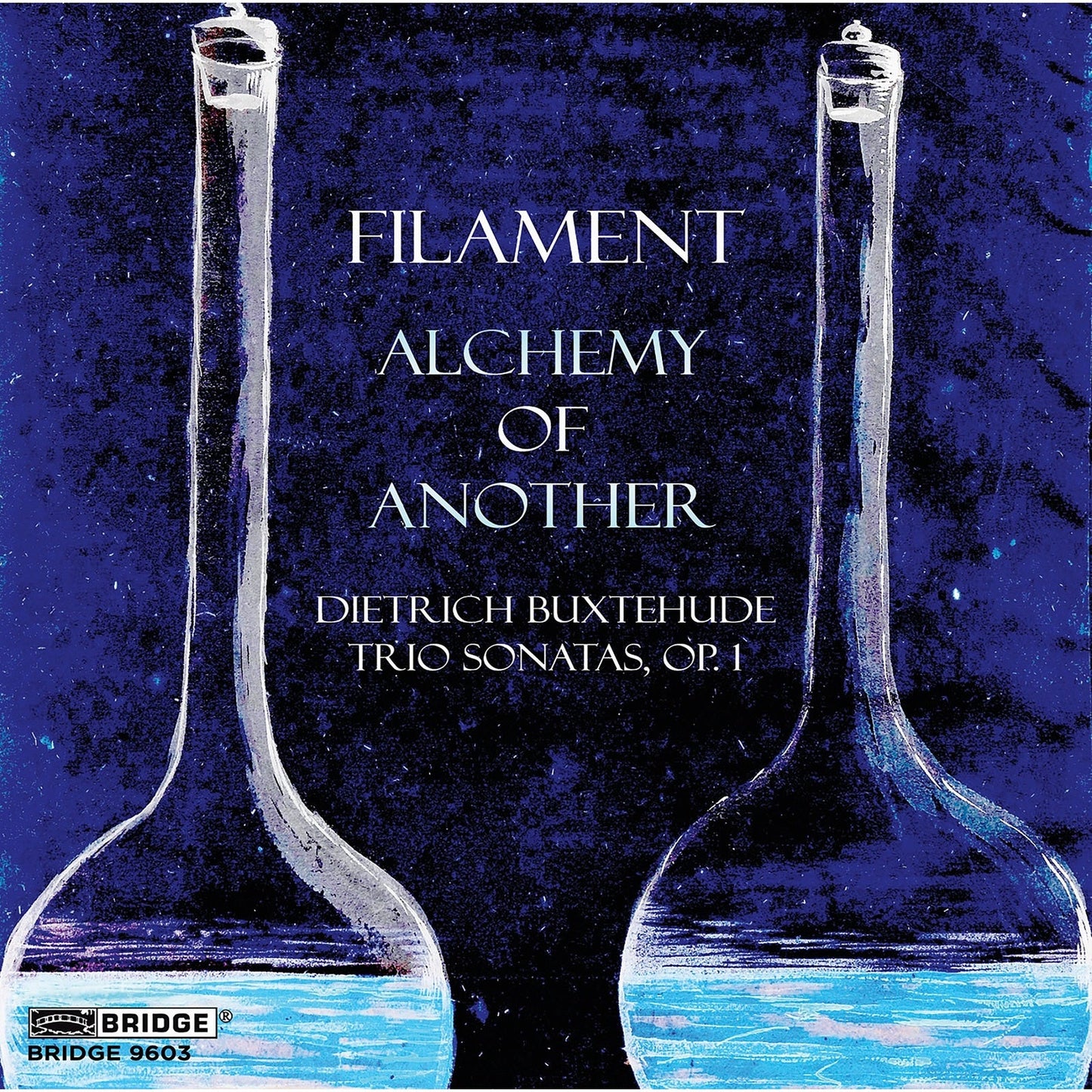 CD cover: "Filament - Alchemy Of Another" with laboratory glassware.