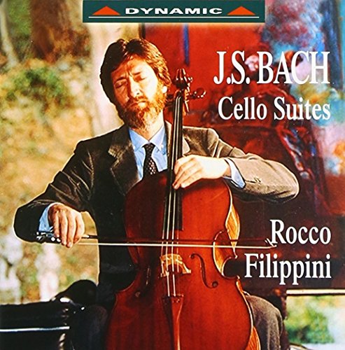 Rocco Filippini playing cello, album cover for J.S. Bach’s Cello Suites.