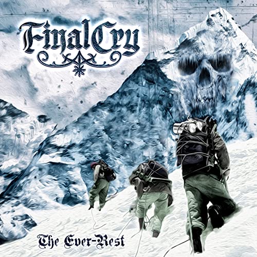 CD cover: climbers on snowy mountain with skull-shaped peak.