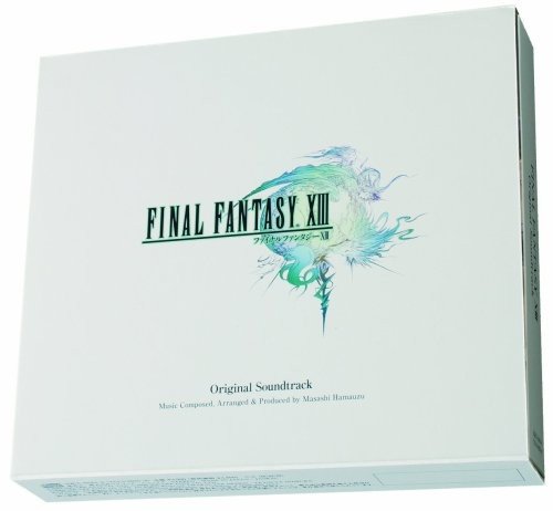 CD case for Final Fantasy XIII soundtrack with teal and white artwork.