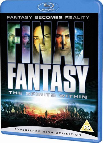 DVD cover art for Final Fantasy: The Spirits Within featuring character portraits and battle scene.