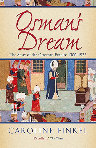 Book cover for Osman's Dream featuring a historical Ottoman miniature painting of court figures.