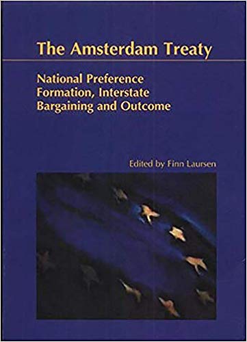 Book cover: "The Amsterdam Treaty" with a dark, swirling image.