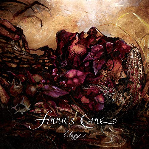 Dark, textured album cover with a distorted face and floral elements.