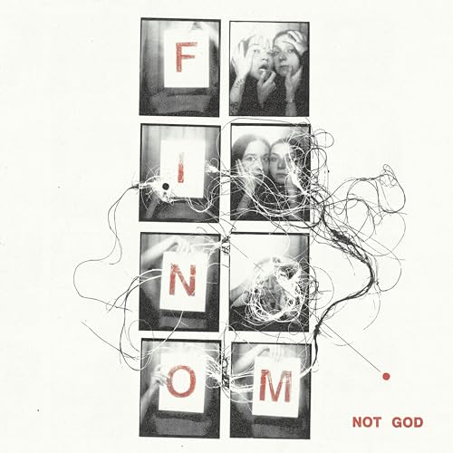 Album cover for Finom - Not God, featuring black and white portraits and text.