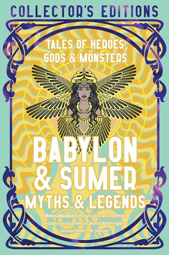 Book cover featuring a winged deity illustration with yellow swirling background and decorative border.