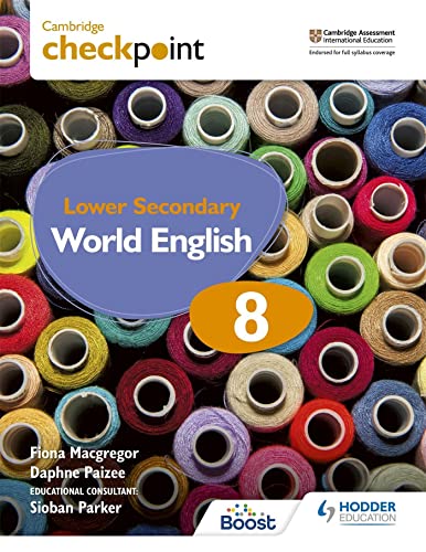 Cambridge Checkpoint Lower Secondary World English Student’s Book 8 cover.
