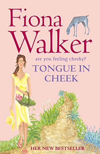 Book cover with woman, dog, and floral border; title "Tongue in Cheek".