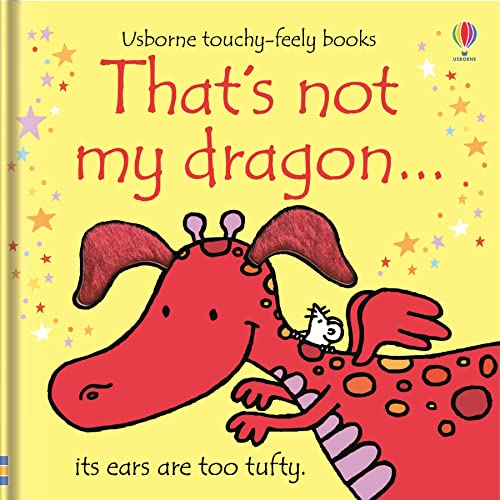 Cover of a yellow children's book featuring a red dragon and a small mouse.