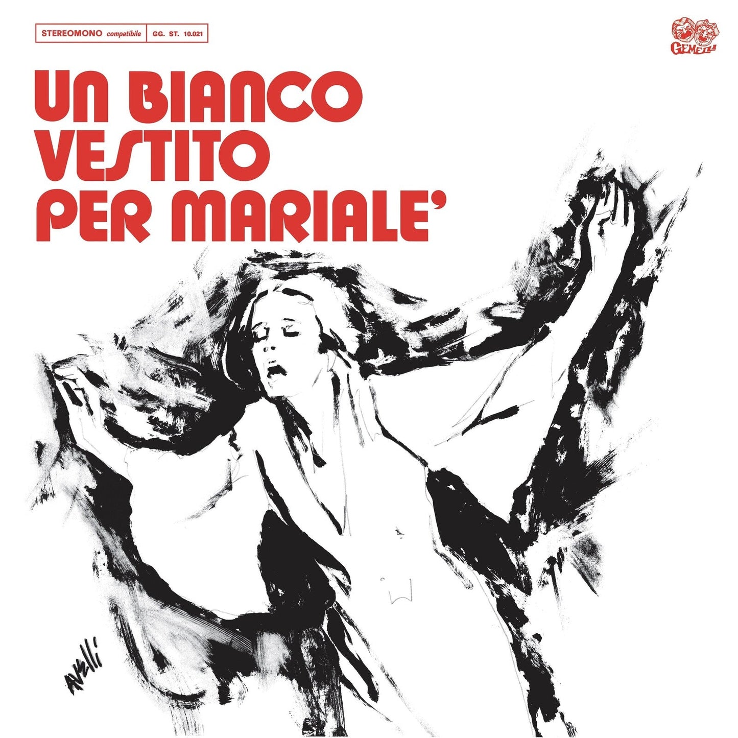Vinyl record cover: black and white illustration of a woman’s face.