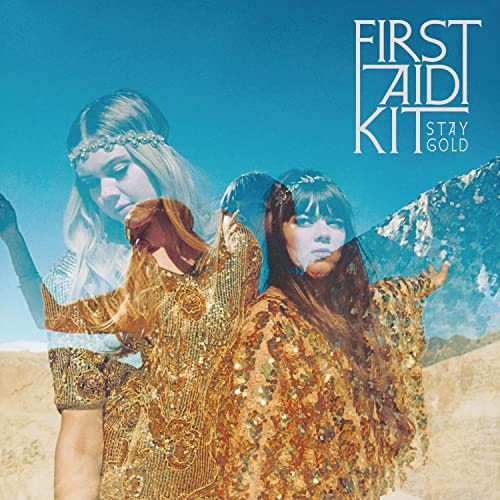 CD cover for First Aid Kit’s “Stay Gold” featuring women in gold.