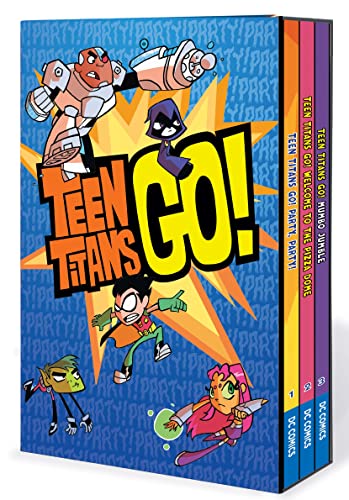 Comic book cover featuring the Teen Titans Go! characters against a blue background.