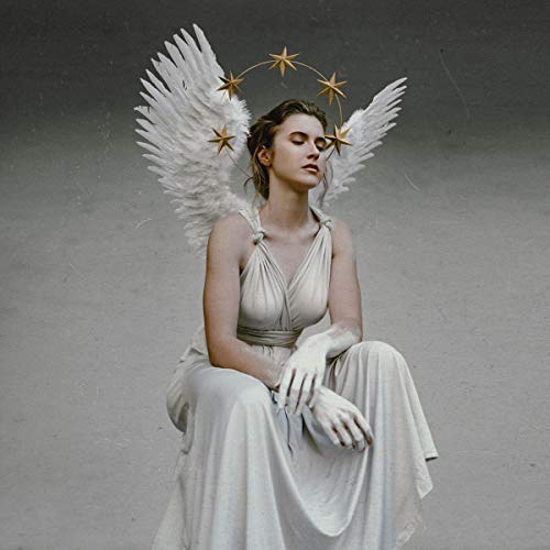 "CD cover featuring a woman with white wings and a star halo."