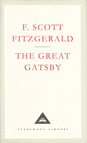 Cream-colored hardback cover of "The Great Gatsby" by F. Scott Fitzgerald.