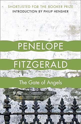Book cover: "The Gate of Angels" by Penelope Fitzgerald, with iron gates.