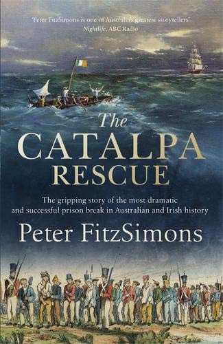 Book cover showing a small boat with an Irish flag and soldiers on shore.