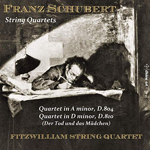 "CD cover with a black-and-white image of a man writing at a desk."