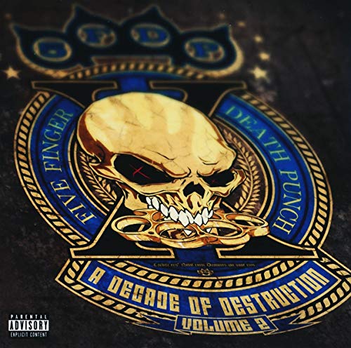 "CD cover featuring a gold skull with red X's, surrounded by blue and gold emblem."