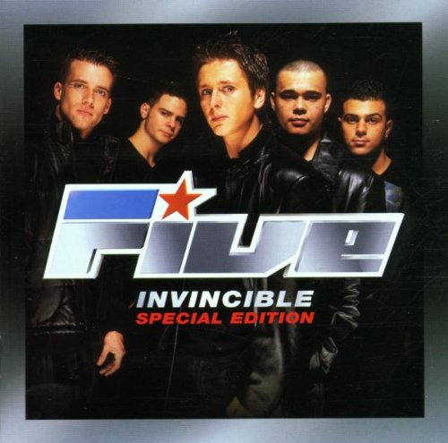 Album cover for Five’s “Invincible” featuring five young men.