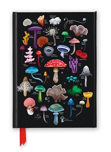 Journal with foiled cover featuring illustrations of mushrooms and fungi by Anna Stead.