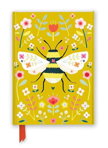 Yellow journal with illustrated bee and wildflowers on the cover.