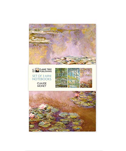 Set of three mini notebooks featuring Claude Monet’s water lily paintings.