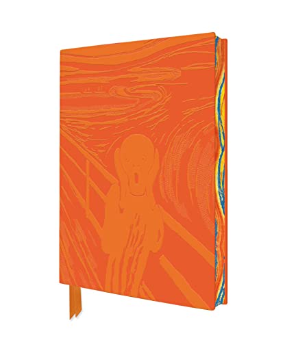 Orange notebook featuring Munch’s “The Scream” painting on the cover.