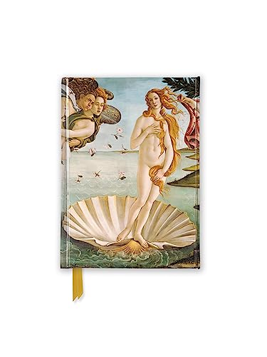 Botticelli’s “The Birth of Venus” painting on a small, foiled journal.