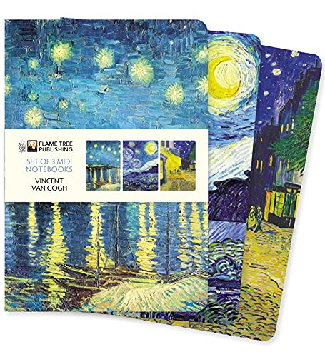 Set of three midi notebooks featuring Van Gogh’s “Starry Night” artwork.