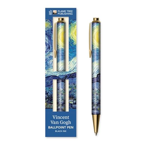 Ballpoint pen and box featuring Van Gogh’s “The Starry Night” painting.