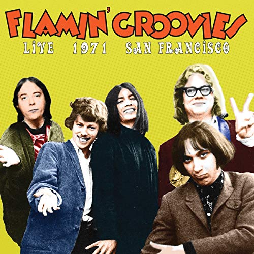 Flamin’ Groovies band portrait from 1971 album cover, four men smiling.