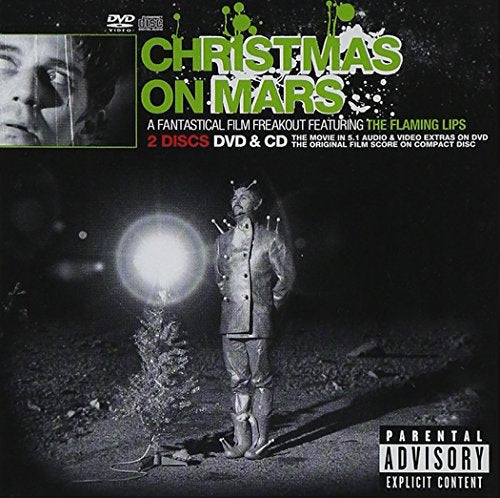 CD and DVD set, "Christmas On Mars" by The Flaming Lips, with surreal imagery.