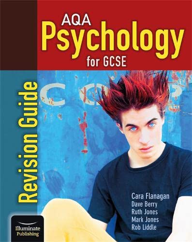 Front cover of AQA Psychology for GCSE Revision Guide featuring a young man.