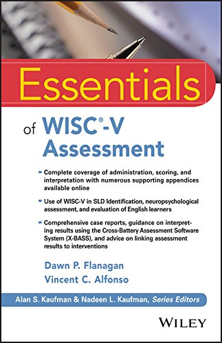 Book cover: "Essentials of WISC-V Assessment" with a pen and brain illustration.