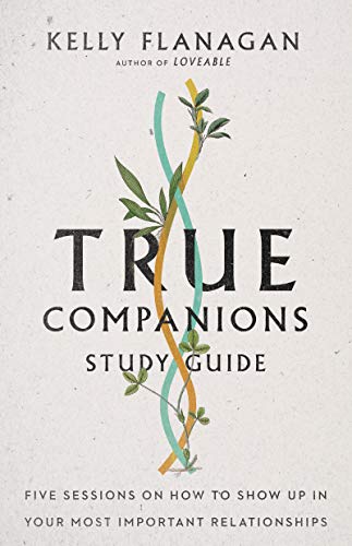 Book cover: "True Companions Study Guide" with botanical illustration.