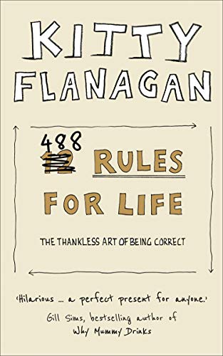 Book cover for 488 Rules for Life by Kitty Flanagan with hand-drawn style text.