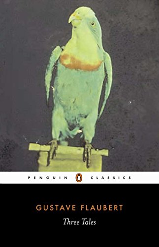 Penguin Classics edition of "Three Tales" featuring a stuffed parrot.