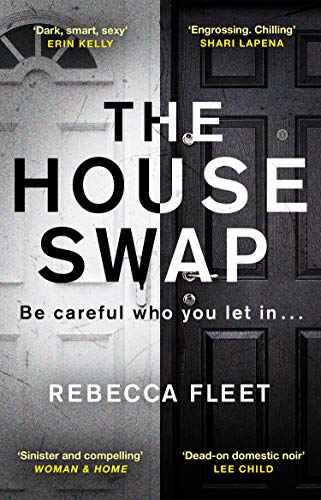 Book cover showing a split image of a white and black front door.