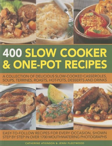 Cookbook cover displaying various slow cooker and one-pot meal photographs.