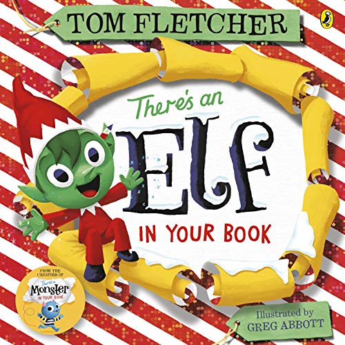Book cover with a green-faced elf peeking from the pages.
