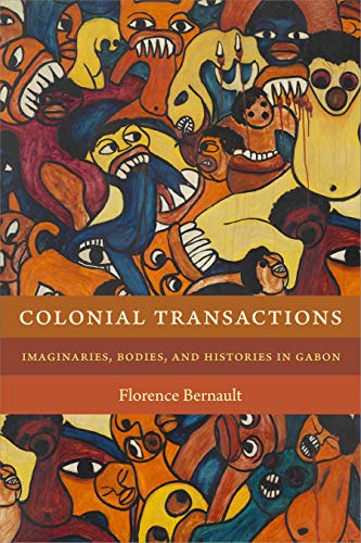 Book cover: “Colonial Transactions” with abstract, colorful figures and text.