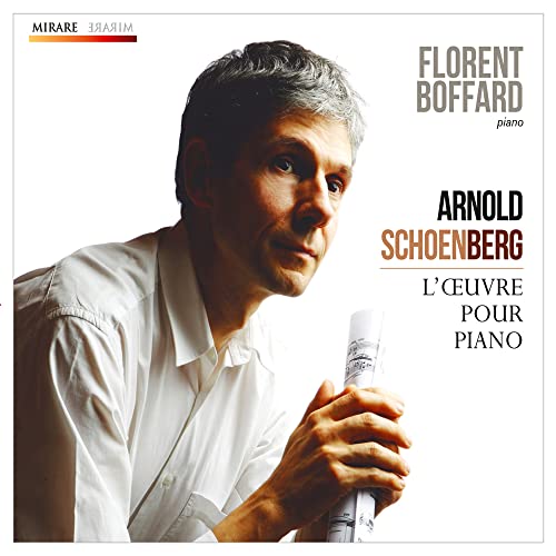CD cover featuring pianist Florent Boffard and composer Arnold Schoenberg.