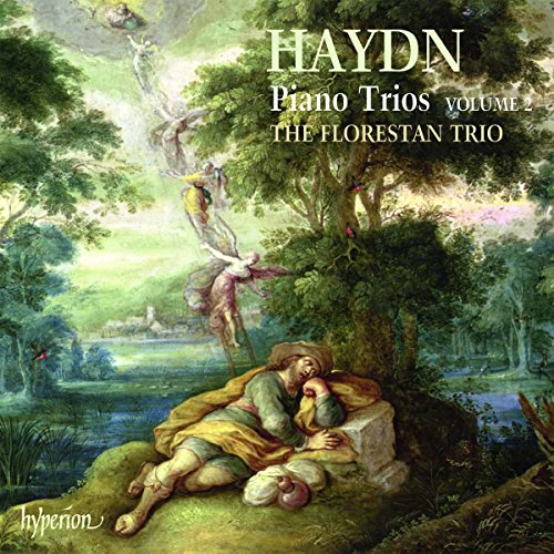 CD cover: painting of a sleeping man and angelic figures in a forest.